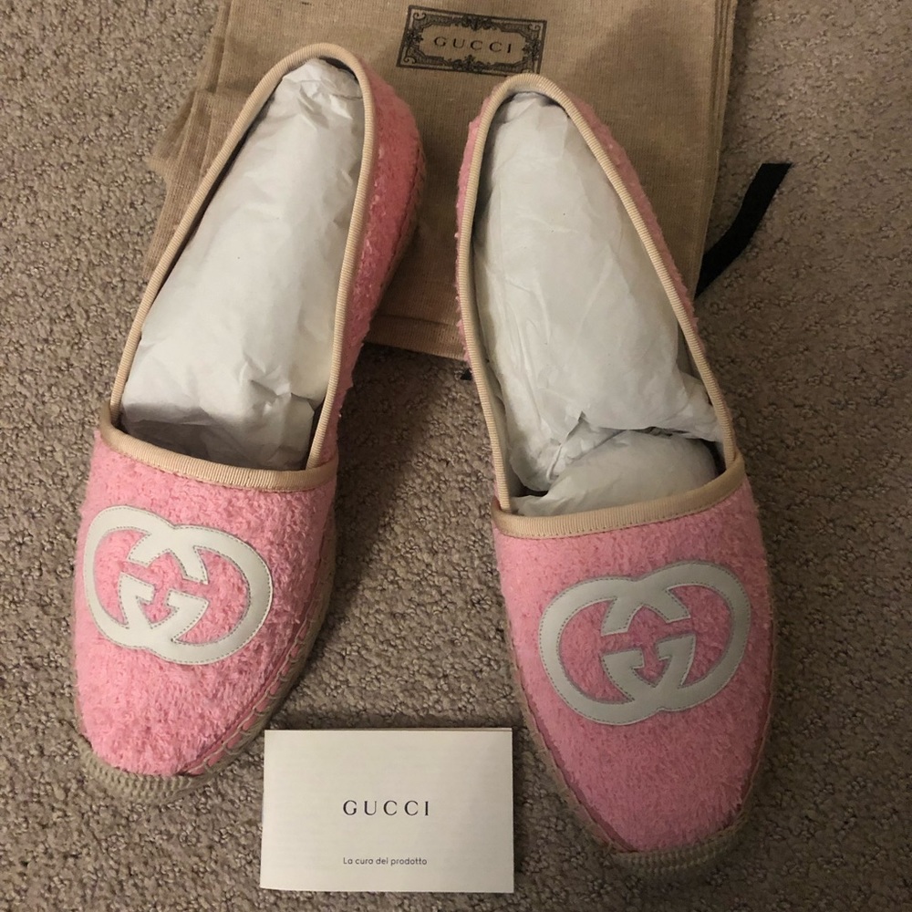Gucci interlocking G Terry espadrilles NWT
